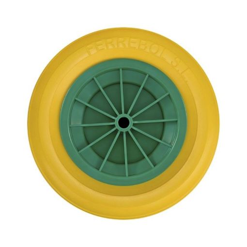 Imagen de RUEDA IMPINCHABLE AMARILLA C/EJE INDEPENDIENTE